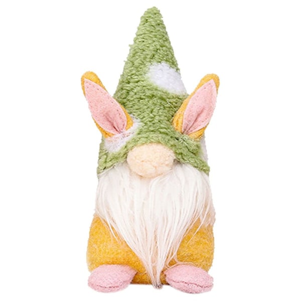 Påsk gnom dekorationer, tomte plysch docka kanin gåva prydnader grön