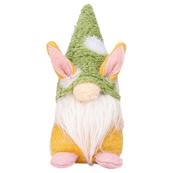 Påske gnome dekorasjoner, alv plysj dukke kanin gave ornamenter grønn