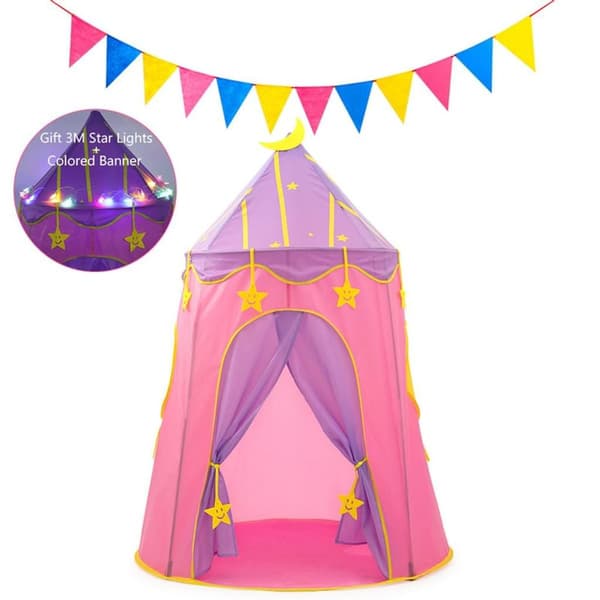 Barnens tält Tipi, 150 cm högt, inomhus & utomhus, med vimplar KLB