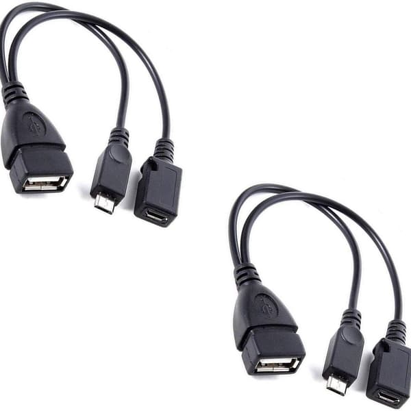 USB-portadapter, OTG-kabel og Power HOST-drevet tablet-pc 2-pak