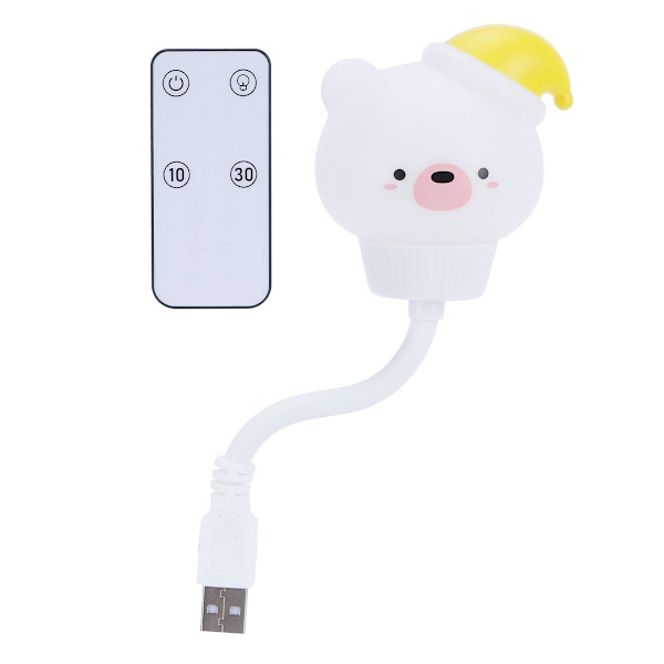 Söt USB LED-nattlampa, fjärrkontroll timing nattljus KLB