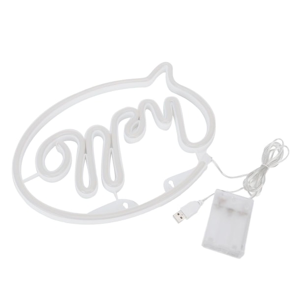 Neonljus, USB-driven, batteridriven, Hello LED-neonskylt KLB