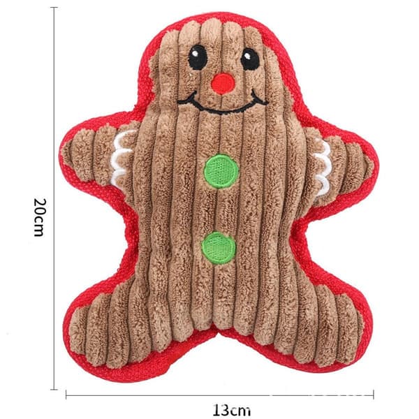 Julegave til hunde - Sød Gingerbread Man Jule-Kvæk KLB