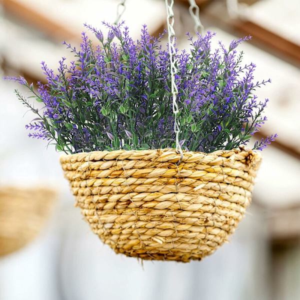 8 st konstgjorda lavendelblommor plast konstgjorda blommor för bröllop hem inredning trädgård uteplats växter KLB