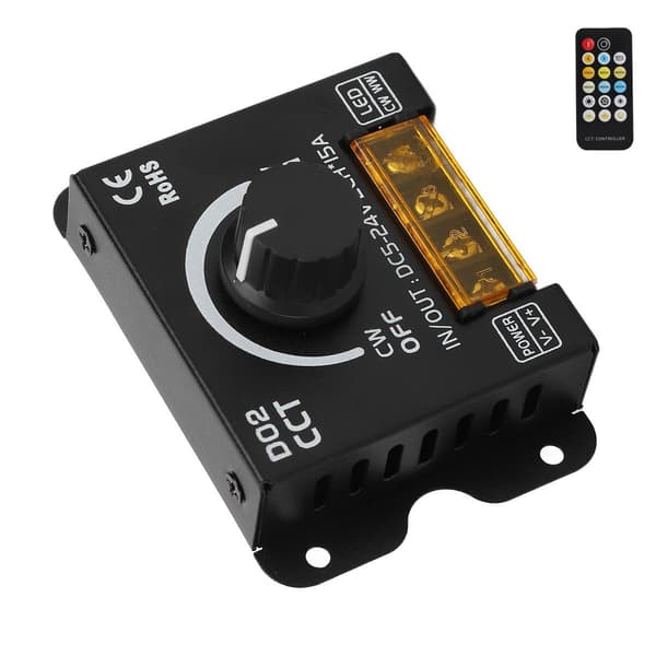LED-dimmer, 2 kanaler, 360 graders encoder, fargetemperatur KLB