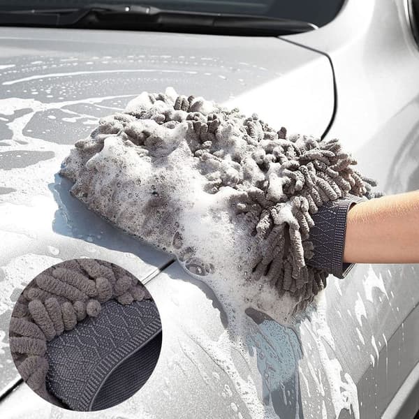 Deluxe Mikrofiber Bilvask Hanske Pakke med 2