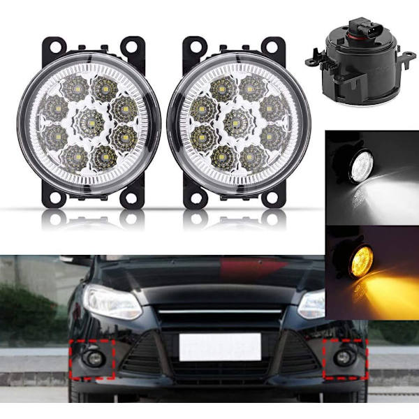 LED-päiväajovalot Pyöreät auton etusumuvalot DRL Päiväajovalot