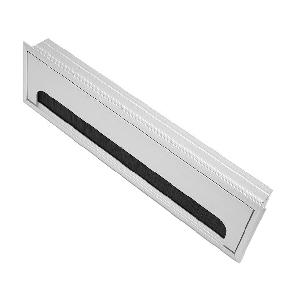 Kvadratisk aluminiumkabelgenomföring för skrivbord KLB