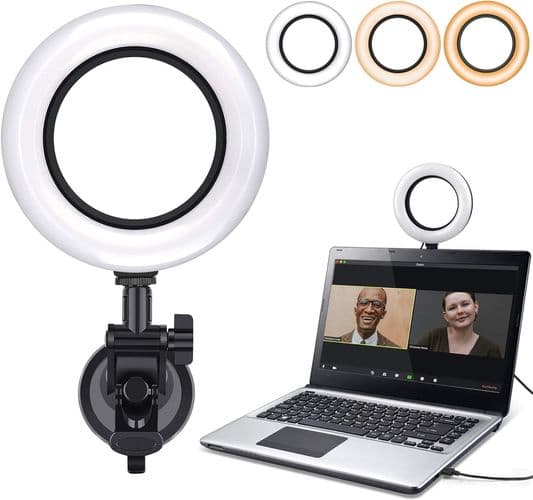 Videokonferensbelysningskit, LED-videoljus för dator/bärbar dator