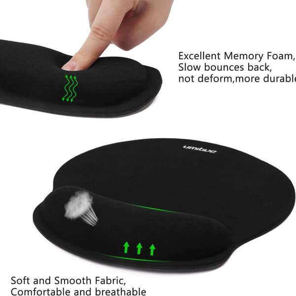 Tastatur håndleddsbeskytter, musematte, håndleddsstøttepute for