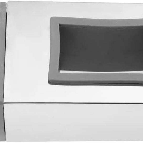 Skydebruserholder til skinne, 18x30 mm, rektangulær, krom ABS håndbruserholder til
