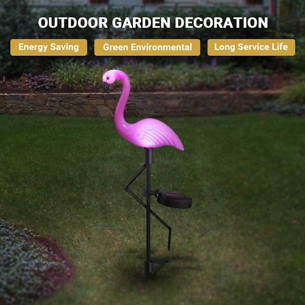 LED-aurinkokennoinen puutarhavalo Flamingo Pöllö Nurmikkolamppu, Vedenpitävä KLB