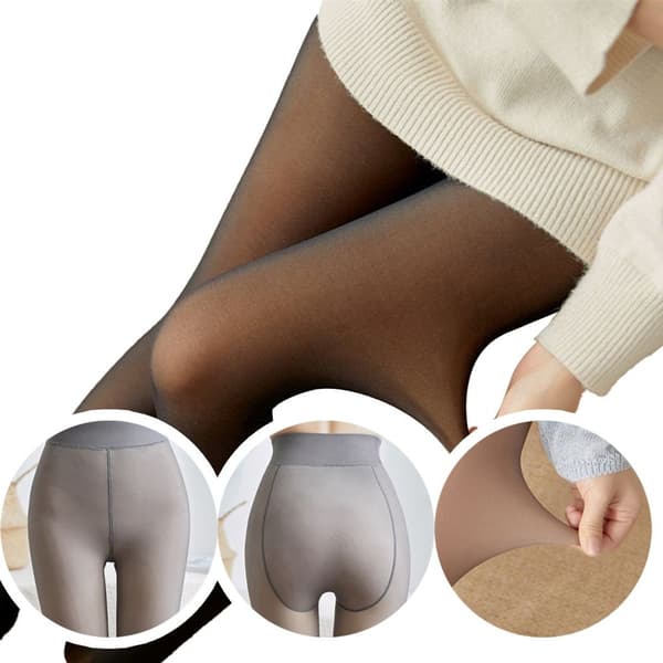 Dam vinter högt midja varm sammet stretchiga strumpbyxor stil 1 KLB