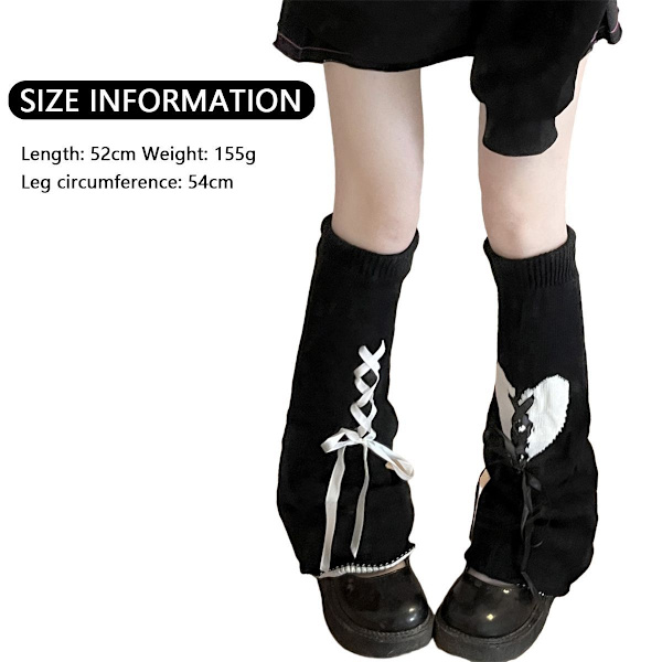Millennium Legging Spice Girls Sock Covers Y2K Subkultur Svart och Vit KLB
