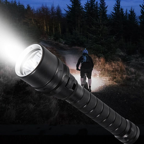 Vattentät LED-ficklampa för utomhusbruk, starkt ljus KLB