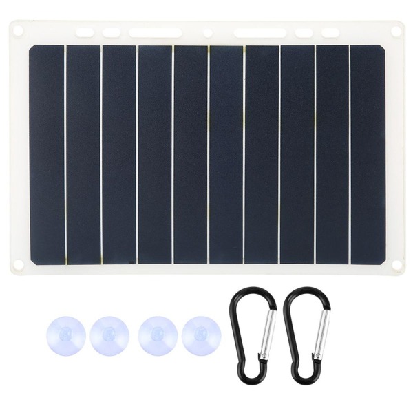 Bärbar 10W solpanel laddare för utomhusbruk med KLB