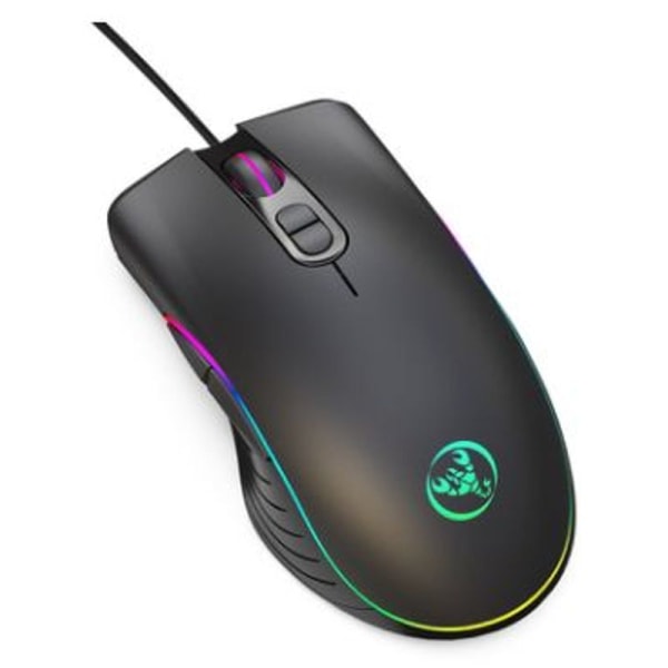 RGB-bakgrunnsbelyst spillmus, kablet, ergonomisk