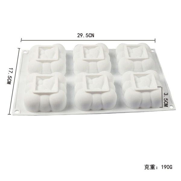 Bubbles Clouds Silikoneform Firkantet Mousse Kage Bageforme