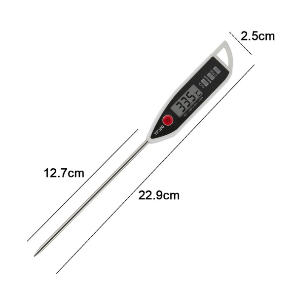 Digital Water Thermometer for Liquids, Candles, Instant Read with White