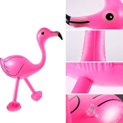 6 stk. oppustelige lyserøde flamingoer - festpynt