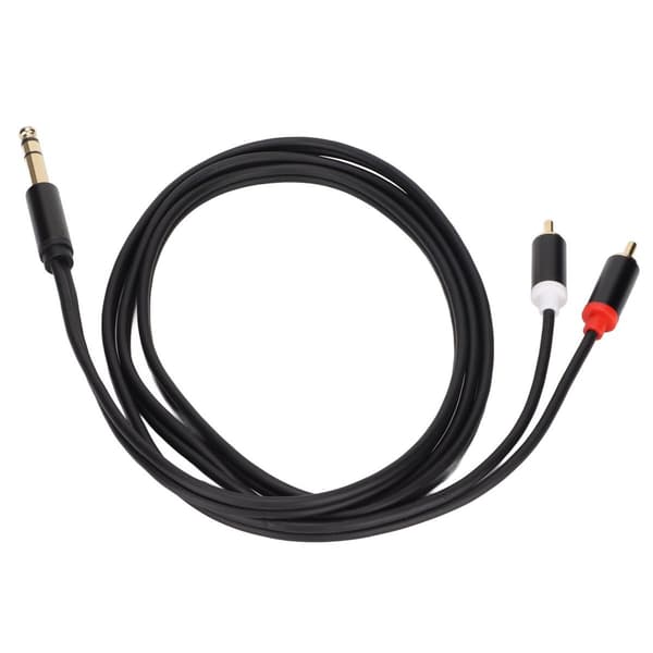 6,35 mm - 2 RCA -kaapeli, kullattu sarja 1/4 tuumaa - 2 RCA KLB