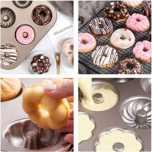 Silikon Donut Pan Set - Gjenbrukbar Donut Baking Style 2 KLB