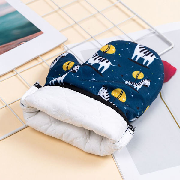 2 stycken värmebeständiga ugnshandskar Tvätta Kitchen Gloves för mikrovågsugn Hem Grill Bakning Bröd Pizza Kakan Grå-