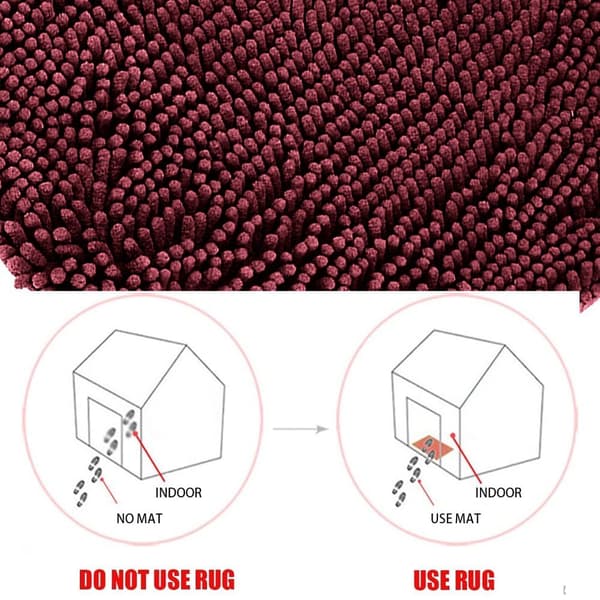 Chenille hjerteformet sklisikker absorberende teppe bryllupsrom gulvmatte soverom bad