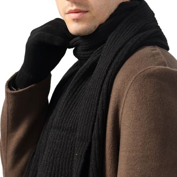 Halsduk Vinter Ren Plesch Herrar Varm Tjockad Ullscarf 1st