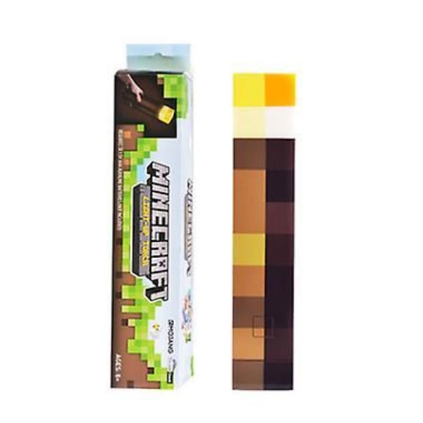 Minecraft Rundt Flashlight Led Lommelygte Mine Lampe Firsidig Lampe Dekorative Lommelygter