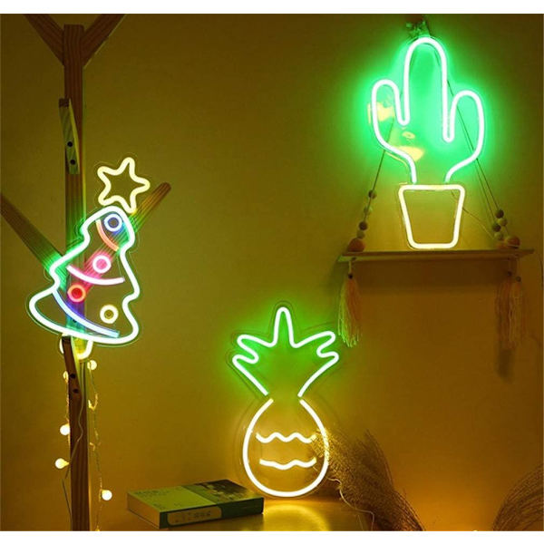 LED Neonljusskylt Julgran USB-styrd Nattljus Dekorativ Skylt Bar Pub Butik Klubb Garage Hemfest Dekor