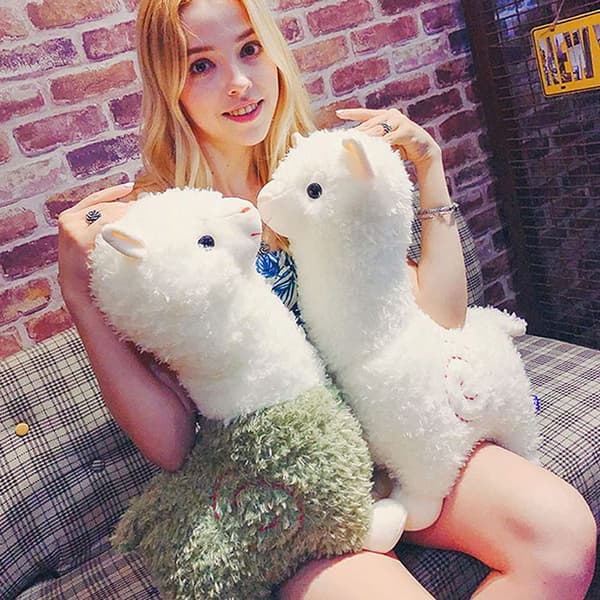 Alpaca plysdyr, sød blød bamse KLB
