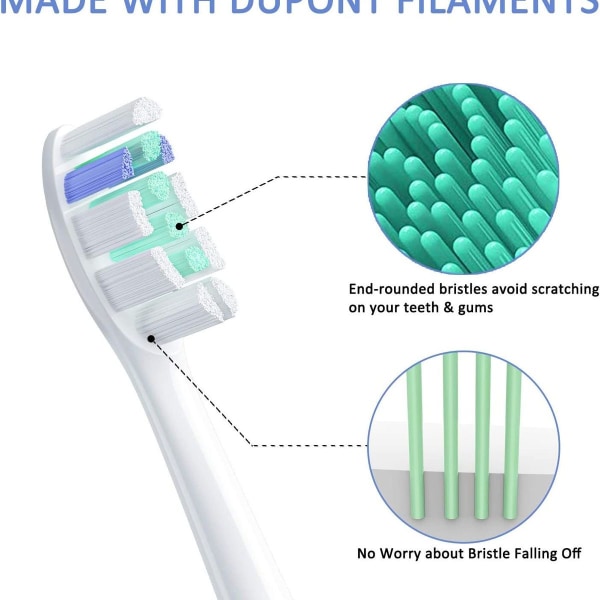 4 elektriske tandbørstehoveder, tilbehør til elektriske tandbørster