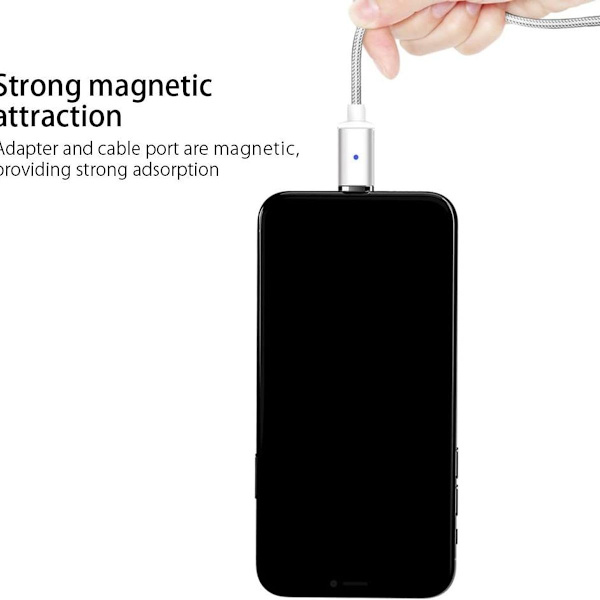 iPhone-laddningskabel, [3 stycken 1M] Lightning-kabel nylon silver