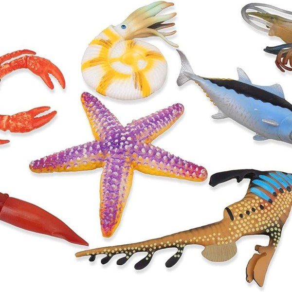 Sea Creatures Toy Set 8 kpl muoviset Sea Creatures Mallit Lelut KLB