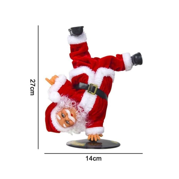 Jultomte med roterande huvud, elektrisk julmusikal