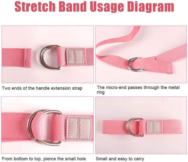 Yogablock Set med 2 - Rosa 2 block + 1 band