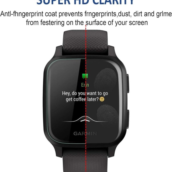 6 kpl näytönsuojia, jotka sopivat Garmin Venu Sq- ja Garmin-laitteisiin