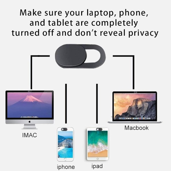 Webcam-skydd för bärbar dator, webcam-skydd (8 st) ultratunt passar Echo Spot