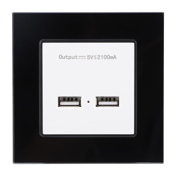 Seinäteline, virtapistokeadapteri, seinäkiinnitys, kaksois-USB-adapteri KLB