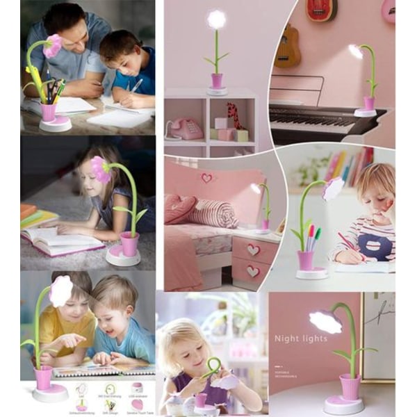 Mianbaoshu LED Natlampe Dæmpbar Børnenatlampe Berøringsføler USB