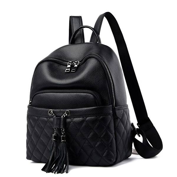 Retro PU mjukt läder ryggsäck, casual fashion