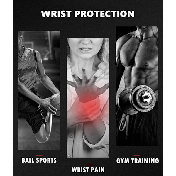 Justerbar Sports Håndledsbandage 2-pak Håndledsstøtte