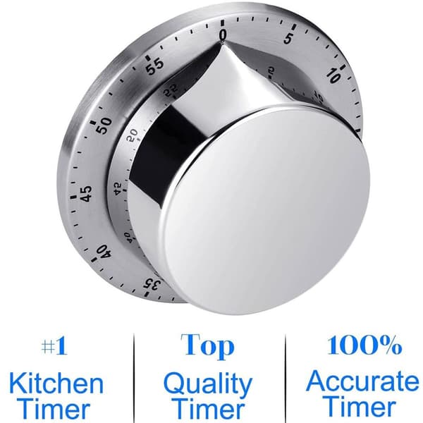 Kök timer, matlagningstimer med högt alarm, ingen silver