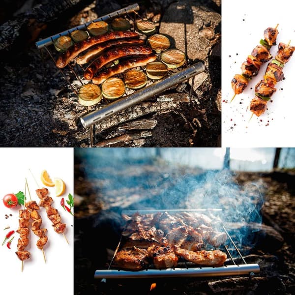 Camping Grill - Bærbar kompakt campinggrill laget av rustfritt stål