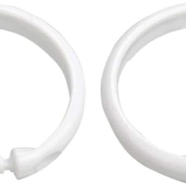 12-pack högkvalitativa duschdraperiringar i plast