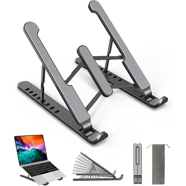 Bærbar computer stand, justerbar 8-trins bærbar computer stand kompatibel med MacBook Air