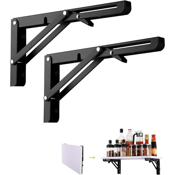 Fällbart konsolbord, 2 stycken kraftiga fällbara bord väggfällbara hyllkonsoler