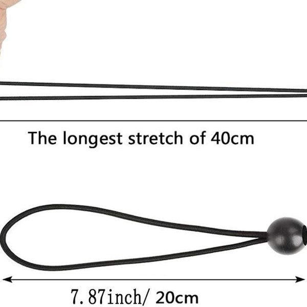 30 kpl Bungee-kiristintä Kumi Bungee-kiristintä Pallolla Pressulle Gazebo