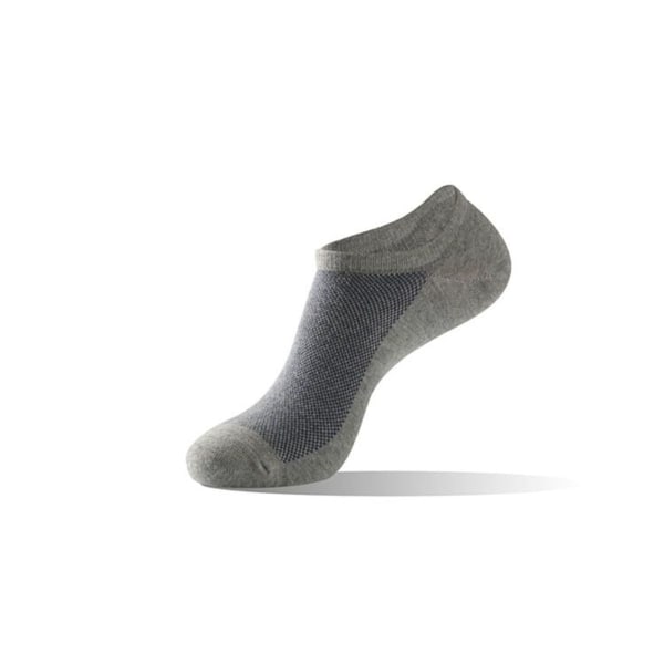 No Show Socks för Män Kvinnor Låg Cut Ankle Invisible Grå KLB